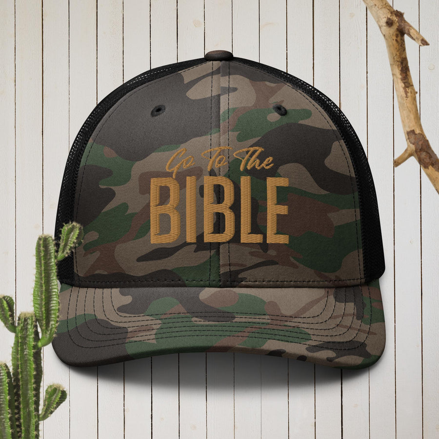 Camouflage trucker hat