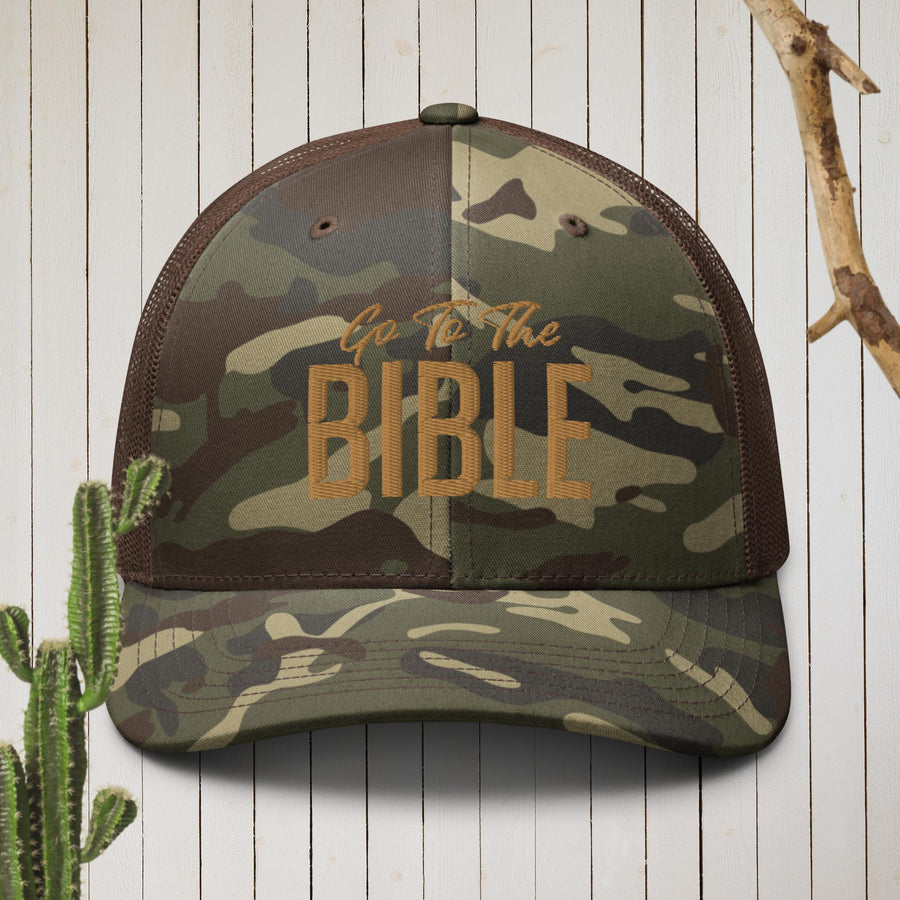 Camouflage trucker hat