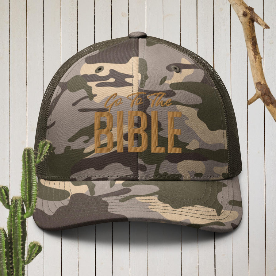 Camouflage trucker hat