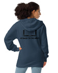 Unisex fleece zip up hoodie