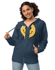 Unisex fleece zip up hoodie