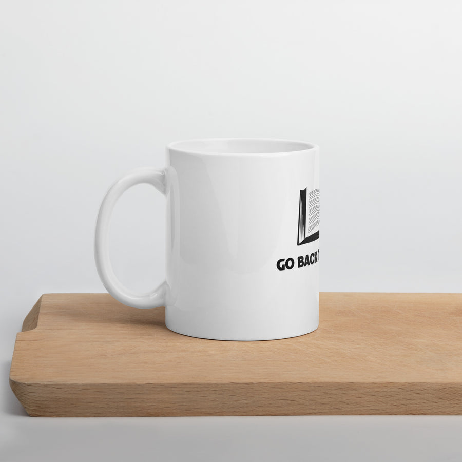 White glossy mug