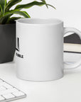 White glossy mug